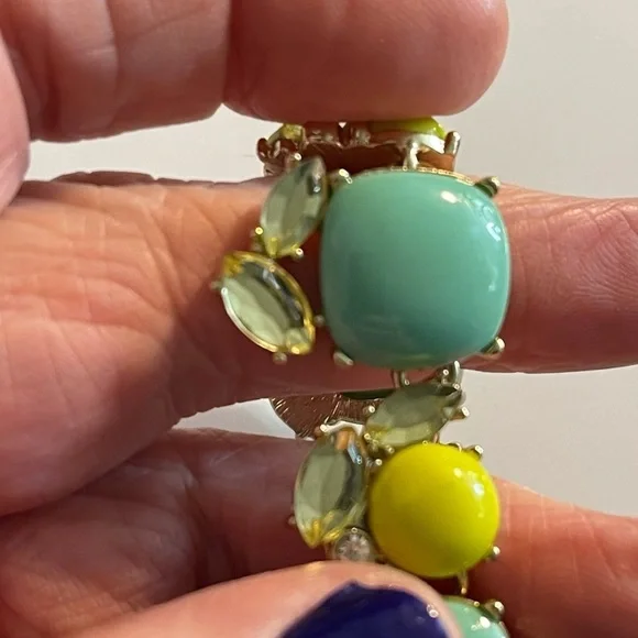 Banana Republic Teal Yellow Gold Necklace - Picture 3 of 7